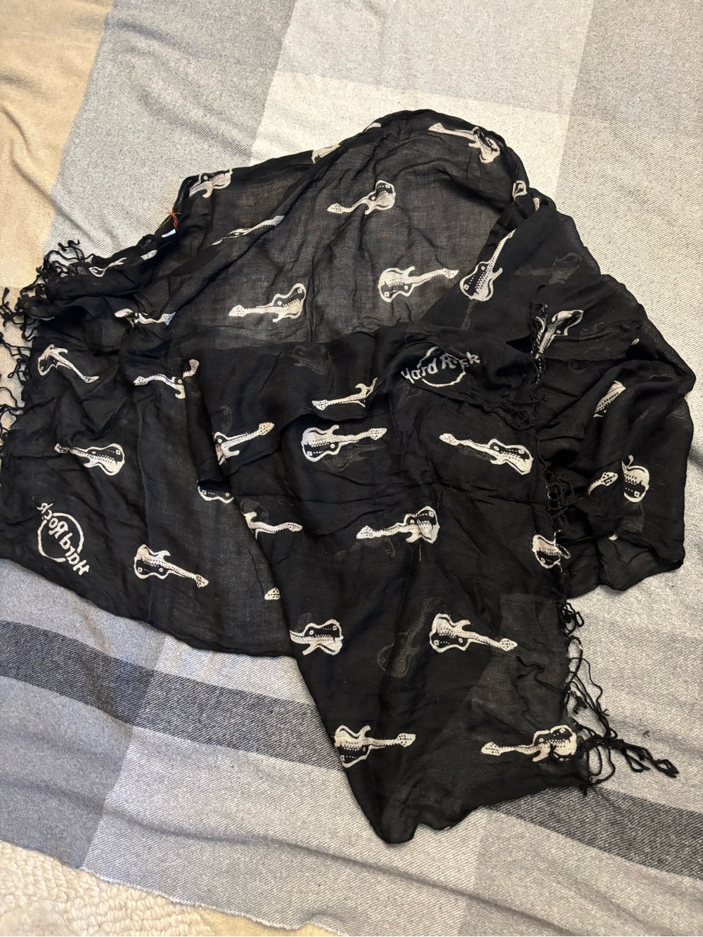 Hard Rock Cafe guitar scarf